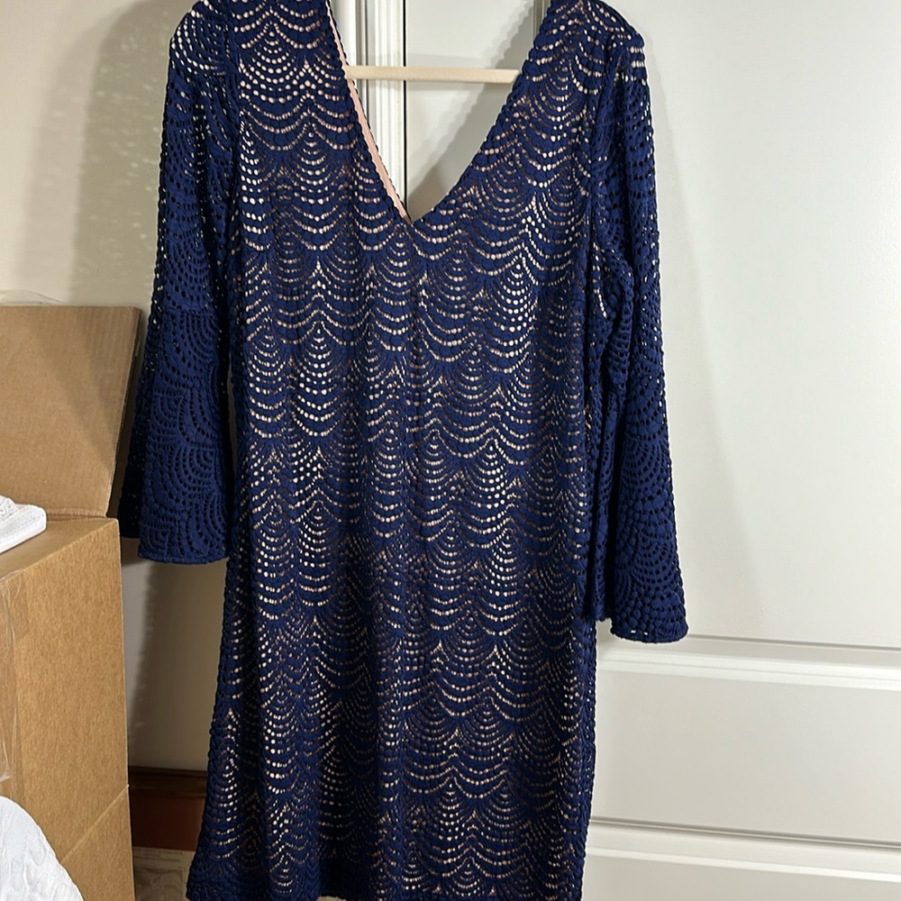 Navy & Nude Stretchy Lilly Dress